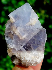 115.00 cts natural best quality faceted indicolite fluorite with calcite crystal picture