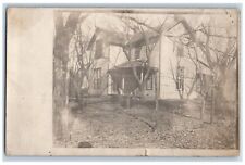 Talmage Nebraska NE Postcard RPPC Photo House Scene Trees 1912 Posted Antique picture