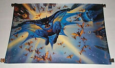 1989 Steve Rude Batman poster,1980s DC Dark Knight Detective 35x25 comic pin-up  picture