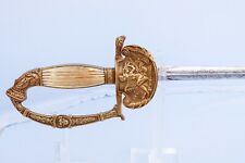 19th C Gilt Bronze French Officer Epee Sword & MOP Grip Napoleon Battle War picture