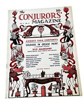 The Conjurors' Magazine Vol. 2 No. 6 August 1946 Magician Tricks Cards  VTG picture