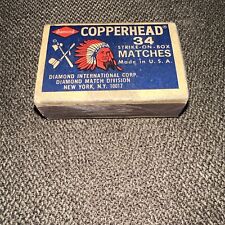 Vintage Copperhead Diamond Strike On Box Matches Pack 12 Matches Remain picture
