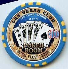 $10 Spades Royal Flush Chip from the closed Las Vegas Club in Downtown Las Vegas picture