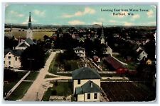 Hartford Wisconsin WI Postcard Aerial View Looking East From Water Tower 1915 picture