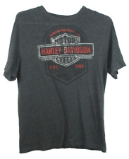 Harley Davidson Shirt Blue Springs MO Outlaw Official Grey Short Sleeve Men's L picture
