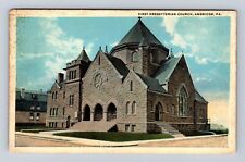 Ambridge PA-Pennsylvania, First Presbyterian Church, Antique Vintage Postcard picture