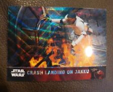 2016 Star Wars The Force Awakens Chrome Refractors Card 20 Crash Landing Jakku picture