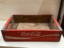 Vintage Coca-Cola Red Wood Bottle Crate Wooden Box Coke Temple Chattanooga 1973 picture