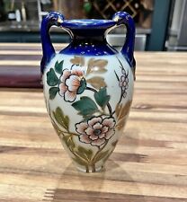 Original hand painted floral vintage small vase picture