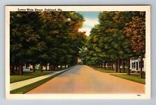 Oakland ME-Maine, Lower Main Street, Advertisement, Antique Vintage Postcard picture