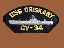 USS ORISKANY CV-34 U.S NAVY CARRIER SHIP HAT PATCH U.S.A MADE HEAT TRANSFER picture