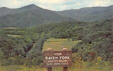 Postcard NC: View of Raven Fork, Blue Ridge Parkway, North Carolina, Chrome picture