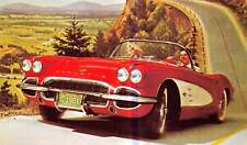 POSTCARD Chevy Corvette 1961 automobile advertisement REPRINT picture