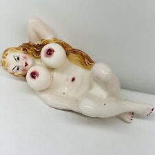 Vintage Japanese Porcelain Naked Nude Woman Ashtray / Dish Adult Risque Numbered picture