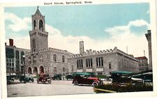 Vintage Postcard - Court House Street View Springfield Massachusetts MA WB picture