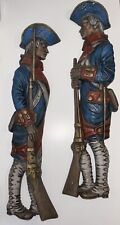 Burwood Products Revolutionary Soldiers Hanging Wall Statues Vintage P.O picture