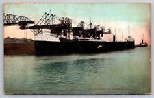 Postcard Ashtabula OH Ohio Steamers Daniel Morrell, C. Hanna in Harbor 1909  picture