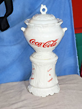 Vintage Victorian Style Coke Syrup Dispenser 1998 15” Coca-Cola Cookie Jar Vase picture