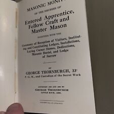 Standard Masonic Monitor,Entered Apprentice,Fellow Craft,Master Mason 1908-1909 picture