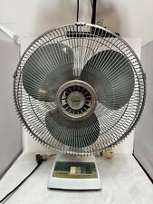 Vintage Tatung Electric Desk Fan LC-16GKP-3 3 Speed Oscillating 16