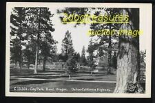 RPPc City Park With Lake Bend Ore Or Oregon Old Real Photo Photograph picture