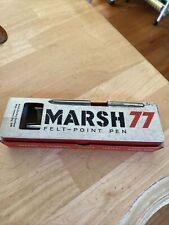 ANTIQUE MARSH CO BELLVILLE ILL 77 FELT POINT MARKER PEN MADE IN USA (6 Tips) picture