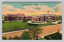 Postcard General Hospital Cincinatt1 Ohio OH Medical Building Aerial Street View picture