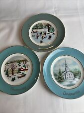Set of 3 Avon Wedgwood Christmas Plates 1973 1974 And 1975 picture