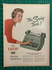 1954 Vintage The New IBM Electric Typewriter The Saving Touch Print Ad C1 picture