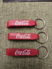 Coca-Cola Bottle Can Opener Keychain Red Plastic brand new picture