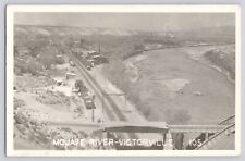 Postcard RPPC Photo California Victorville Mojave River Railroad Train Tracks picture