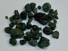 Natural Emerald and Green Raw Stones Rough Lot Natural Loose Gemstones 50+ pcs picture