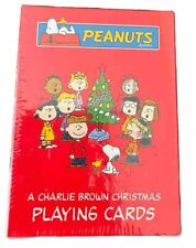 Vintage Peanuts Charlie Brown Christmas Theme Playing Cards Hoyle 2004 Brand New picture