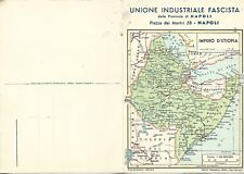 1936 FASCIST INDUSTRIAL UNION OF THE PROVINCE OF NAPLES.MAP.EMPIRE OF ETHIOPIA picture