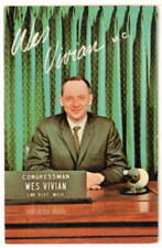 1966 Business Card: Re-Elect Congressman Wes Vivian, Michigan – Lost picture
