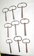 ORIGINAL FRENCH CLOCK KEYS LOT OF 8 MIXED SIZES - JW03 picture