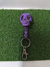 3D Printed Purple Black SKULL HEAD Keychain Key Ring picture