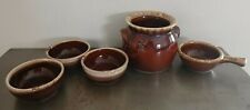 Hull oven proof usa bean pot & onion soup bowl- 3  Hull #5 USA soup bowls picture