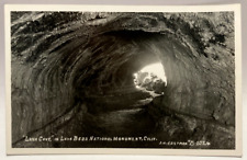 RPPC Lava Cave, Lava Beds National Monument, California CA Vintage Postcard picture