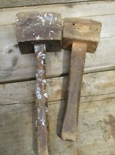 Vintage Retro Wooden Mallets - Collectable  Wear - Patina - Age - Use  picture