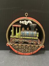 Vintage Hallmark 1975 Train Locomotive Christmas Tree Ornament picture