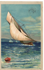 Vintage Postcard CO Edgewater Saleboat Waves c1909 -936 picture