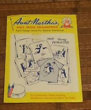 Aunt Martha's Hot Iron Transfers 3800 Perky Penguins New  picture