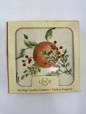 Lenox Fruit Of The Vine Coasters Set of 6 Made In England -Vines Of Fruit W/ Box picture
