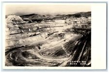 c1920's Copper Pit Mining View Ruth Nevada NV RPPC Photo Unposted Postcard picture