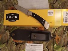 New 2024 Buck Knives 112 Ranger NICKEL SILVER Drop Point Ebony Wood & 420hc picture