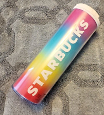 EUC Starbucks Pride Rainbow Tumbler 16 Oz Limited Edition Hot / Cold picture