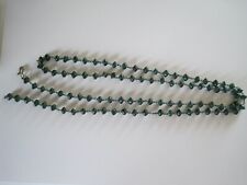 Green Glass Bead Necklace Hook Clasp 36
