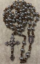 Stainless Steel Catholic Rosary, Unbreakable Rosary, Handmade, Copper Wire. picture