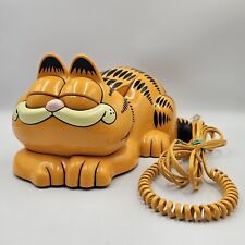 Vintage 1980s Tyco Garfield Cat Phone  Landline Telephone 1981 Eyes Open & Close picture